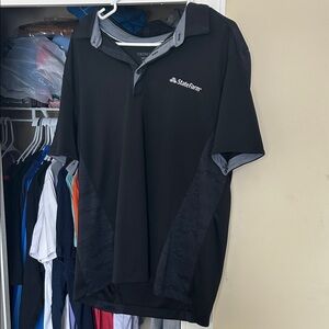 Black Polo Shirt with State Farm Embroidery
